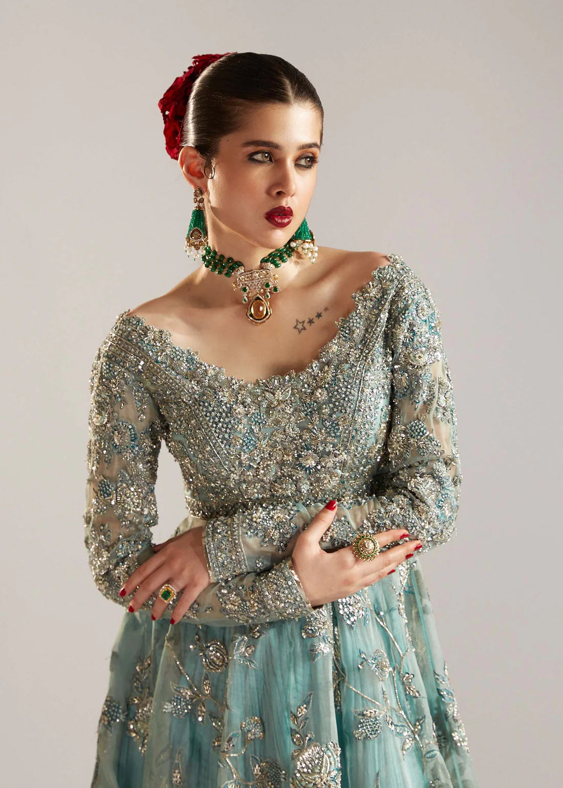 EMBROIDERED CHIFFON DUPATTA